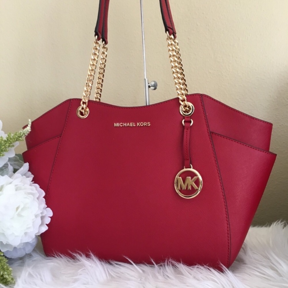 New Michael Kors jet set Large chain shoulder tote - Picture 3 of 7